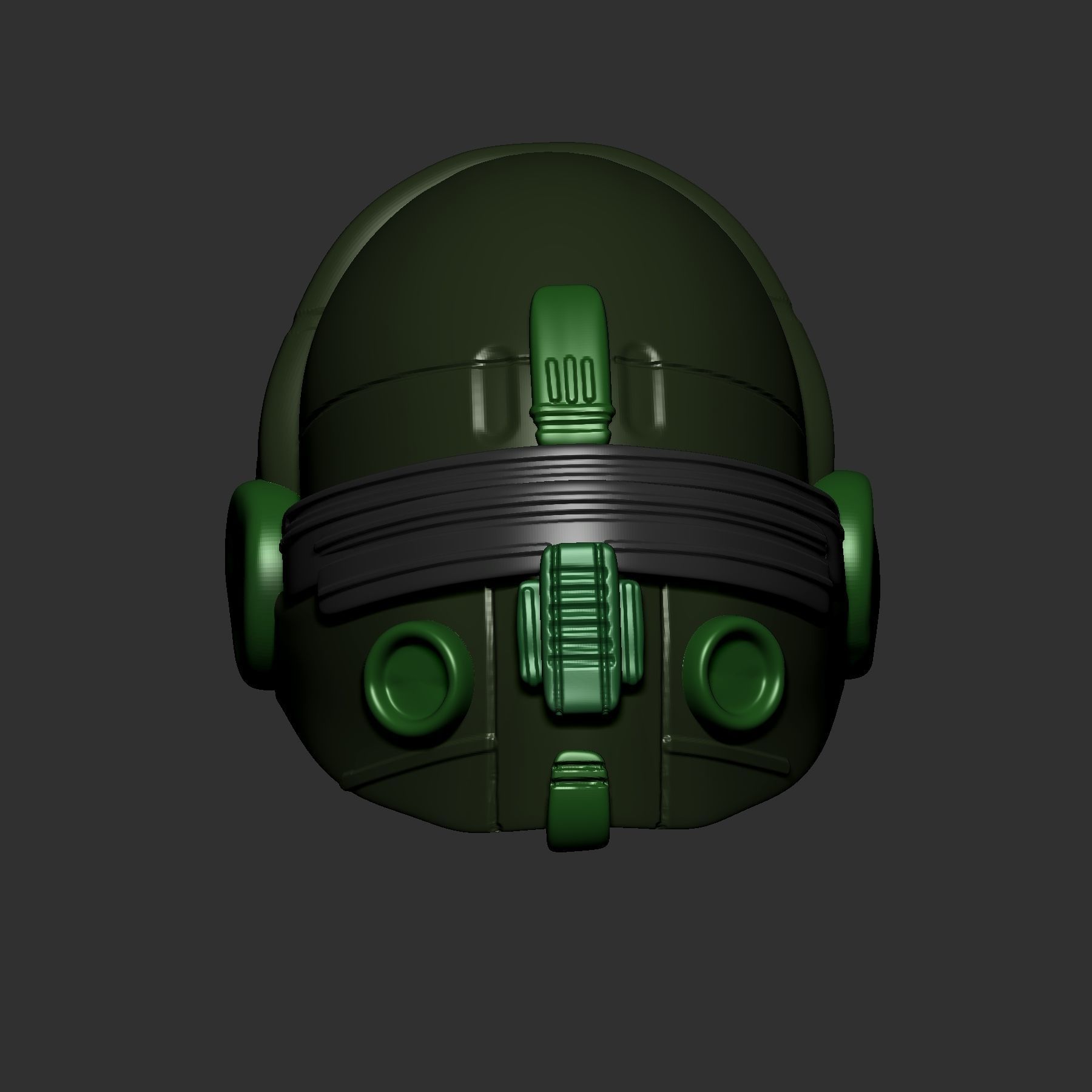 helmet high poly sculpt 3d printable  3D model_1