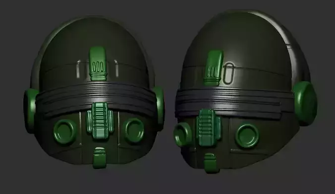 helmet high poly sculpt 3d printable 