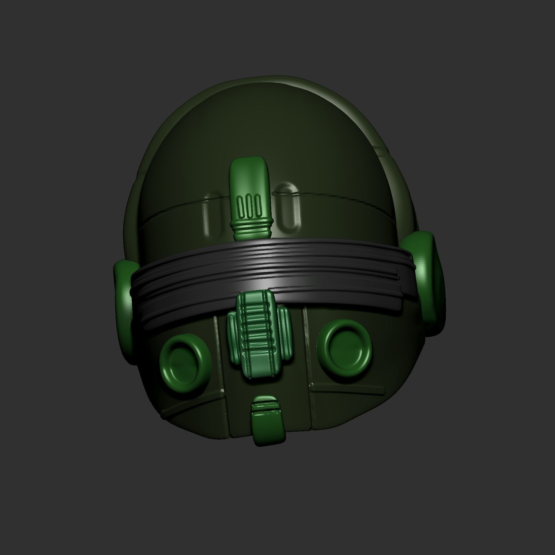 helmet high poly sculpt 3d printable  3D model_6