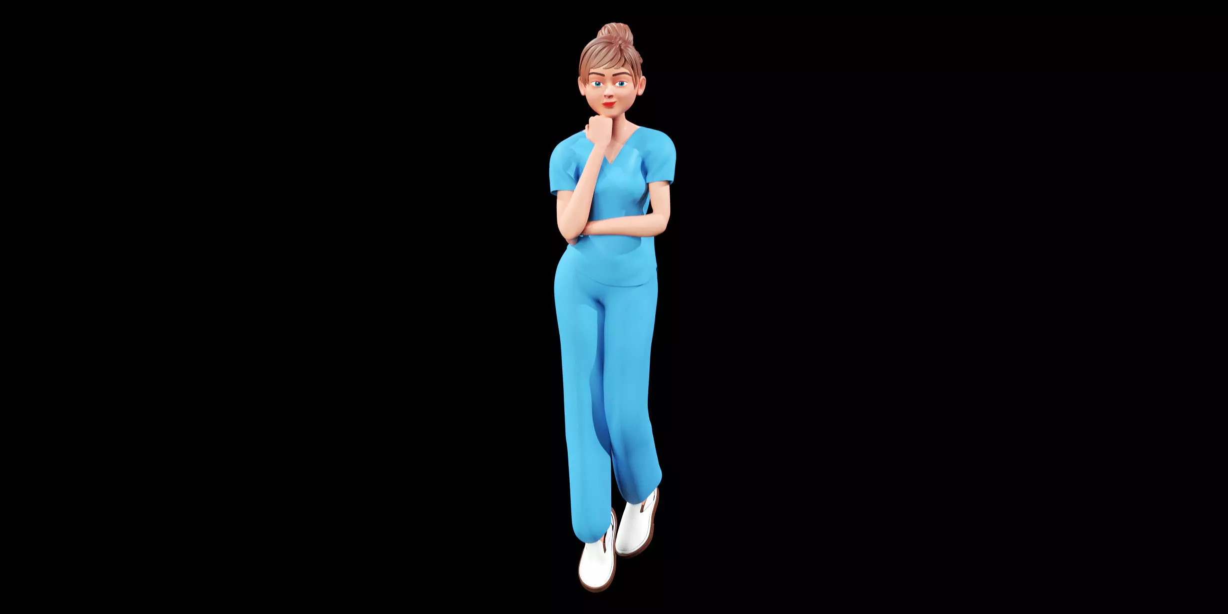 Rigged - Nurse - Woman - Ha - Blender Cycles And Eevee 3D model