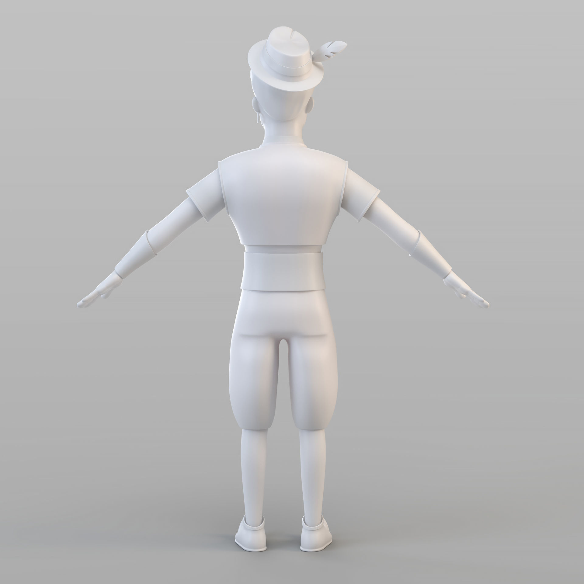 Cartoon Elite Man 3D model_3