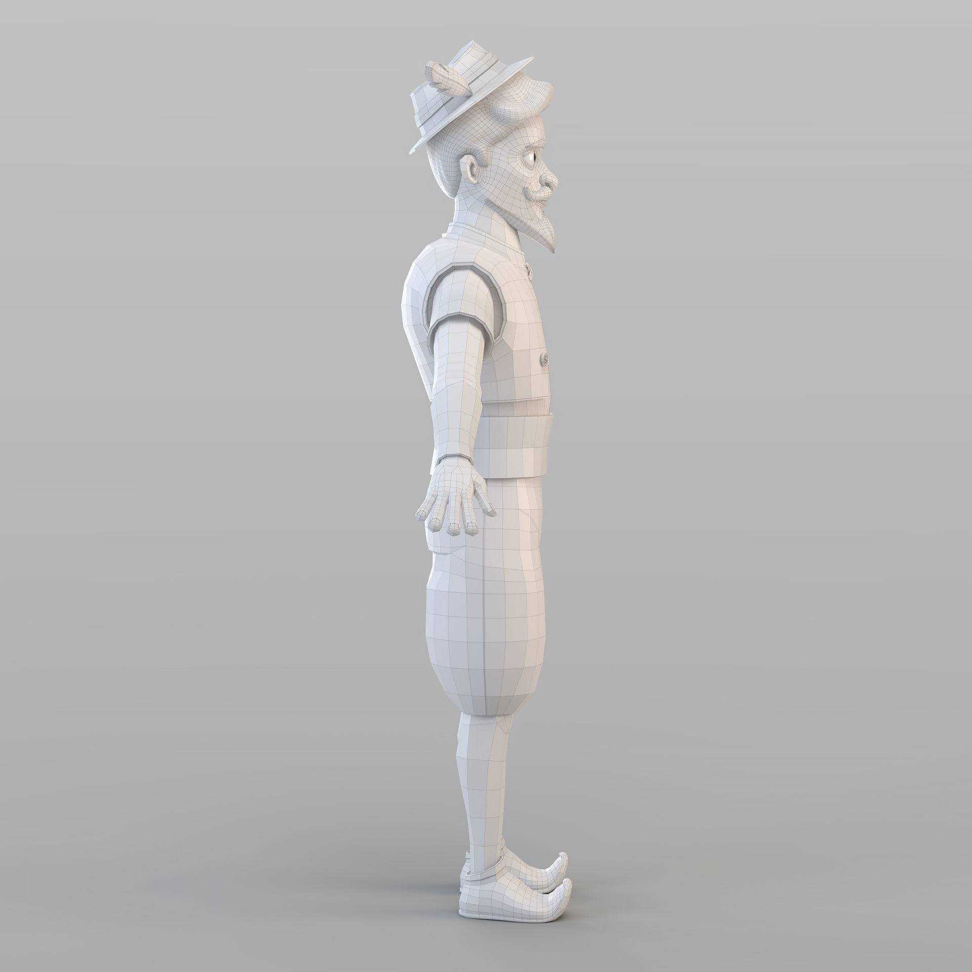 Cartoon Elite Man 3D model_6
