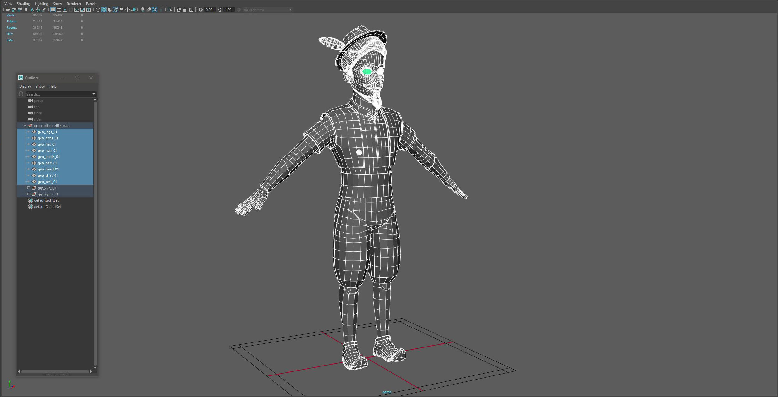 Cartoon Elite Man 3D model_11