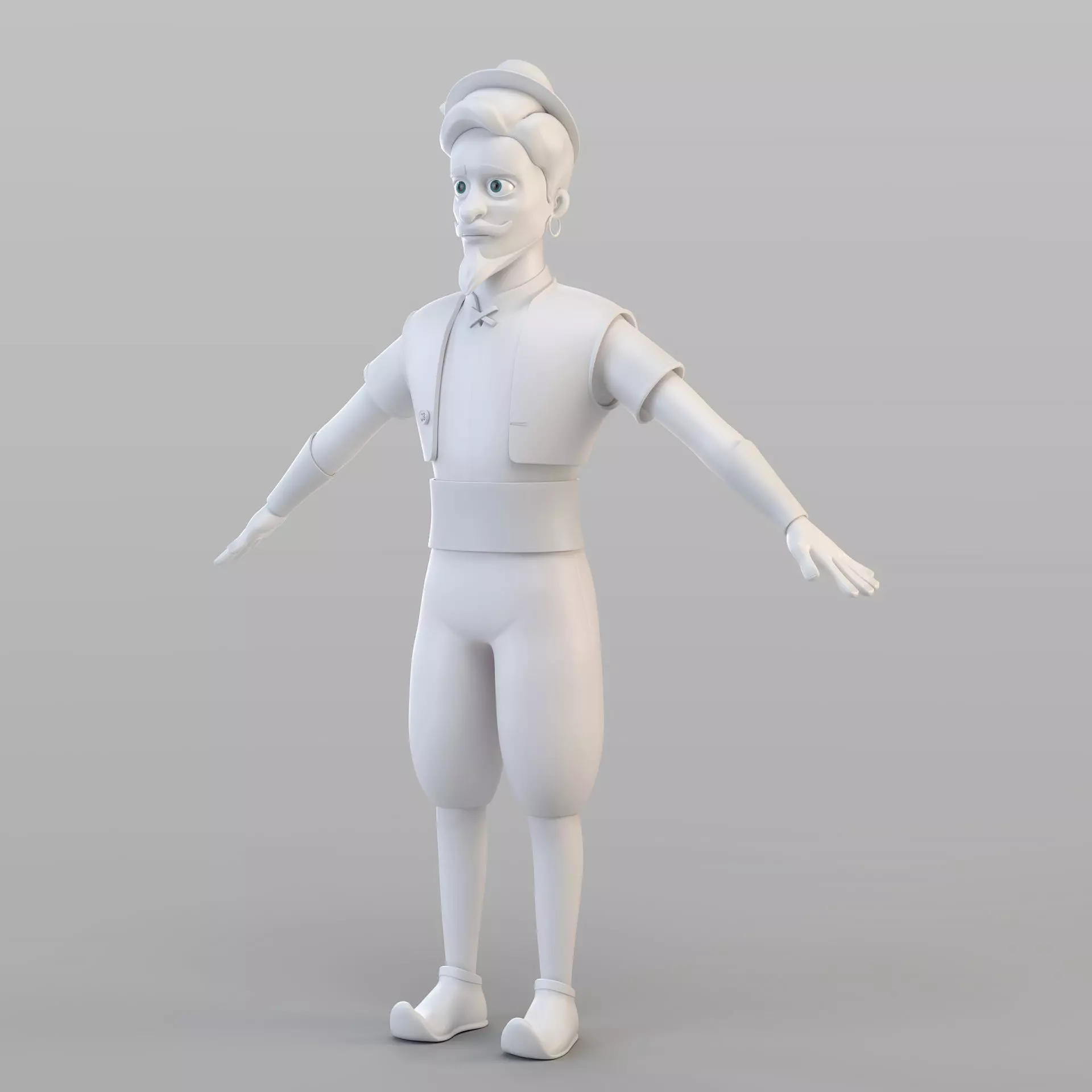 Cartoon Elite Man 3D model_0