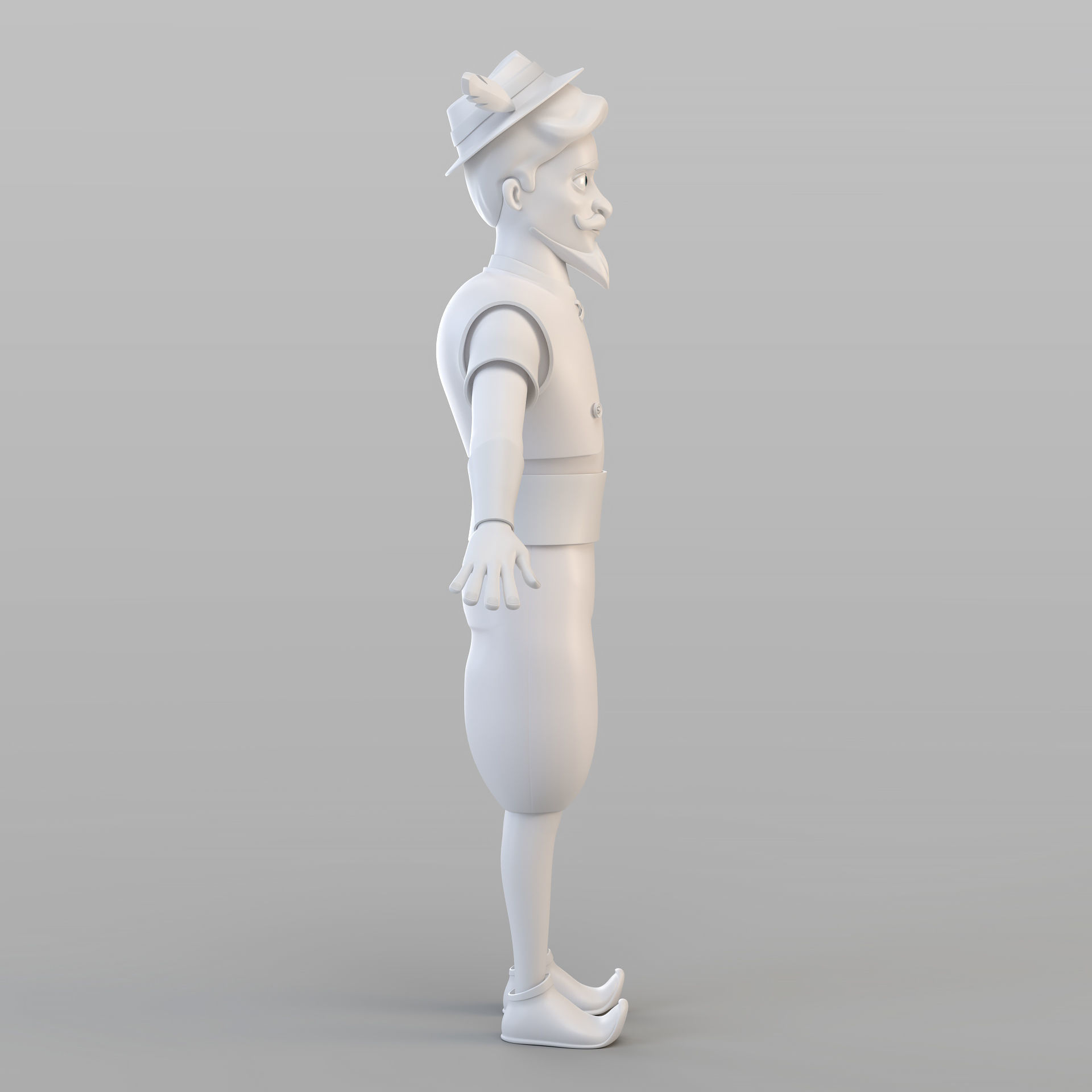 Cartoon Elite Man 3D model_2