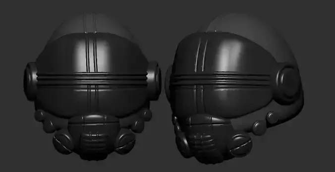 helmet high poly sculpt 3d printable ver 7 3D model