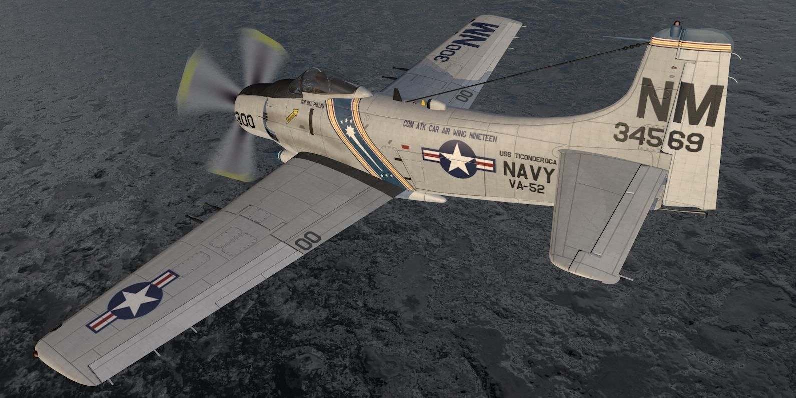 Douglas A-1H or AD-6 Skyraider 3D model_16