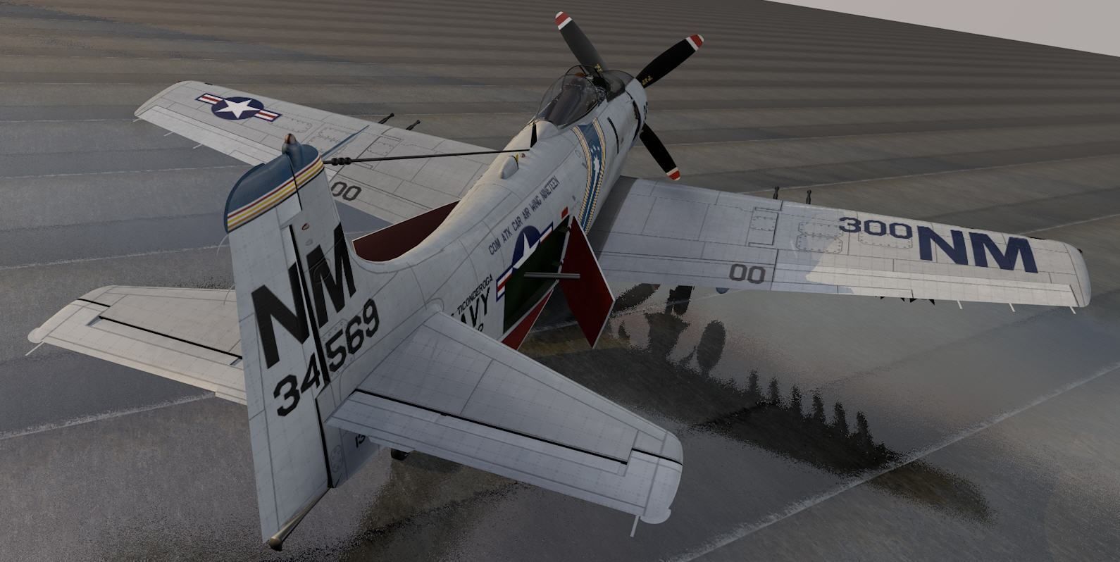Douglas A-1H or AD-6 Skyraider 3D model_9
