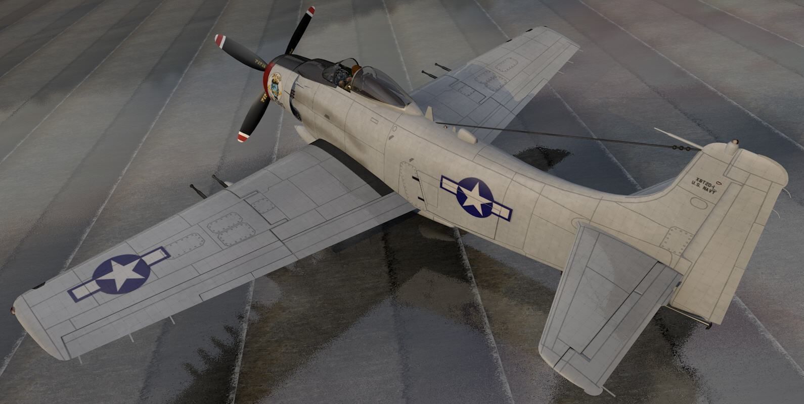 Douglas A-1H or AD-6 Skyraider 3D model_6