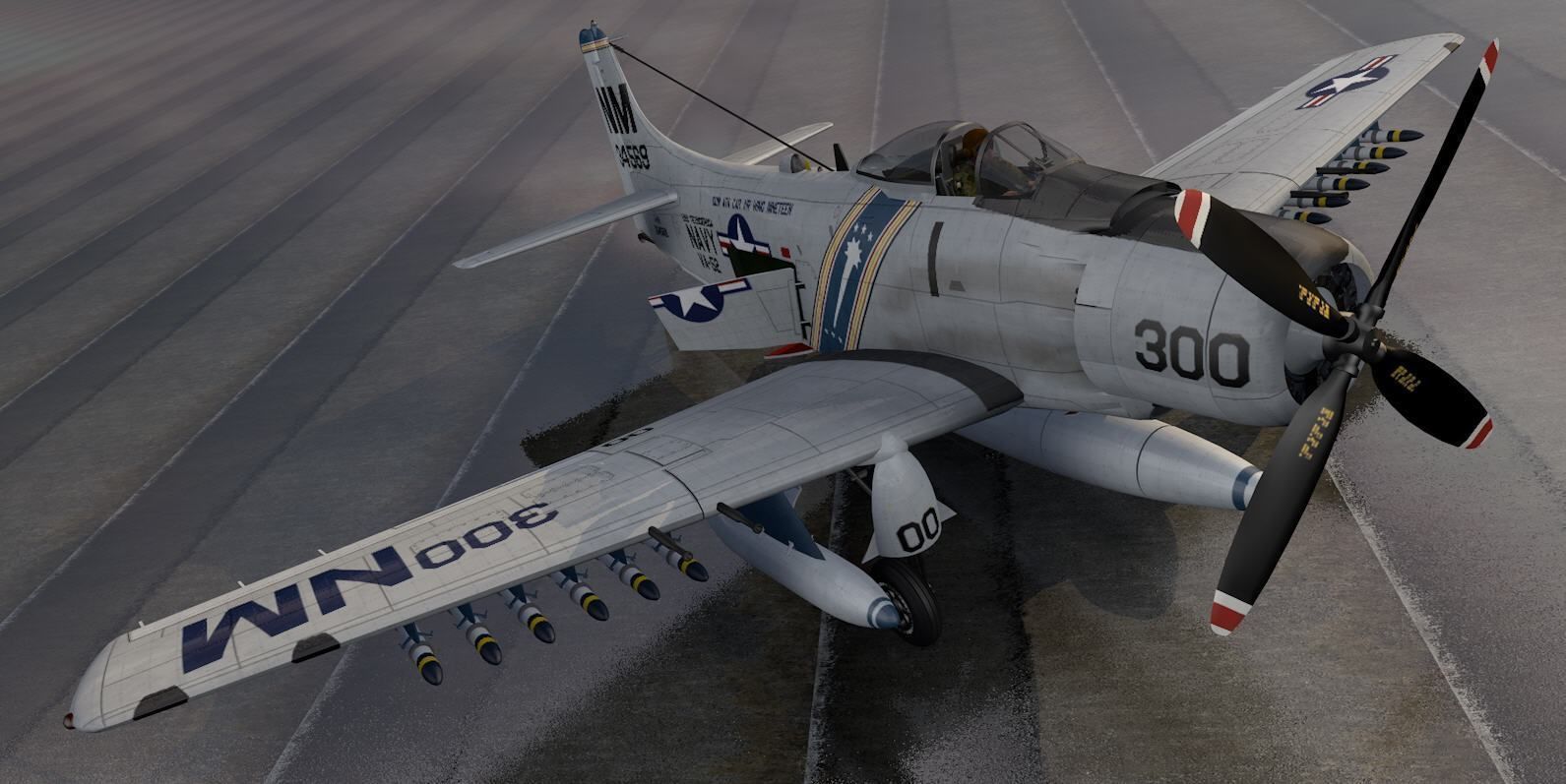 Douglas A-1H or AD-6 Skyraider 3D model_10