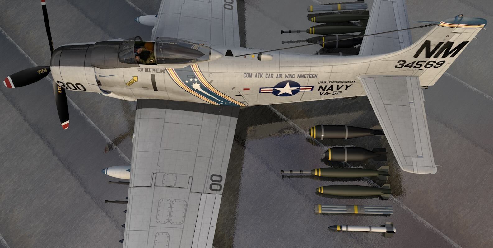 Douglas A-1H or AD-6 Skyraider 3D model_13