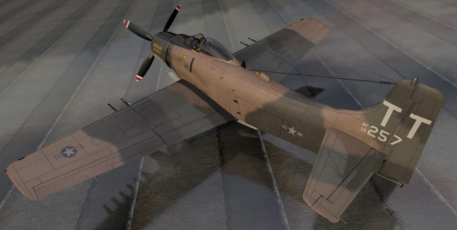 Douglas A-1H or AD-6 Skyraider 3D model_5