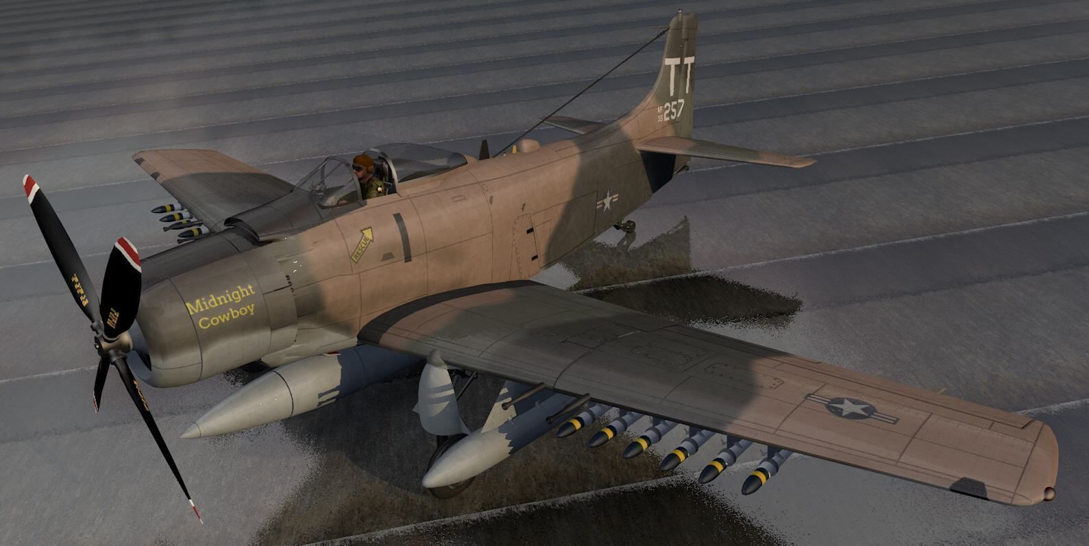 Douglas A-1H or AD-6 Skyraider 3D model_1