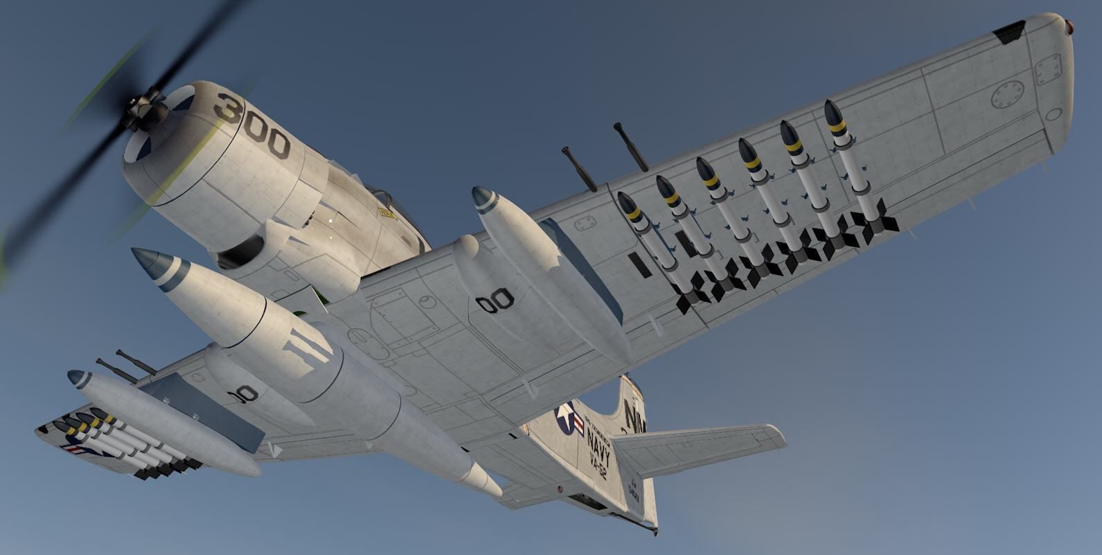 Douglas A-1H or AD-6 Skyraider 3D model_18
