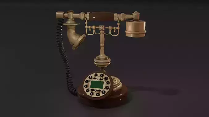 Vintage phone  3D model