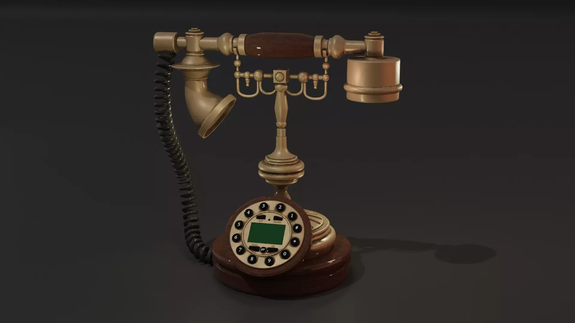 Vintage phone  3D model 3D model_0
