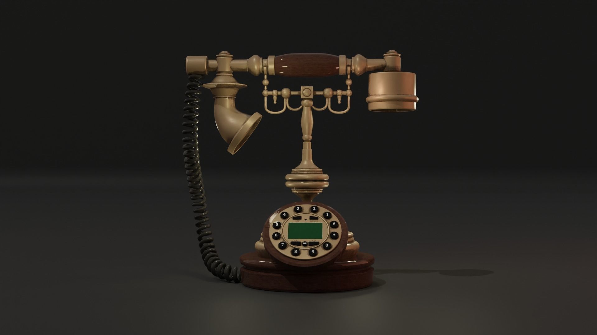 Vintage phone  3D model 3D model_1