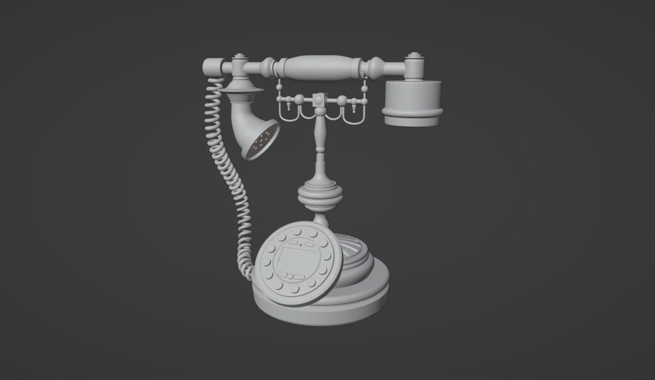 Vintage phone  3D model 3D model_5