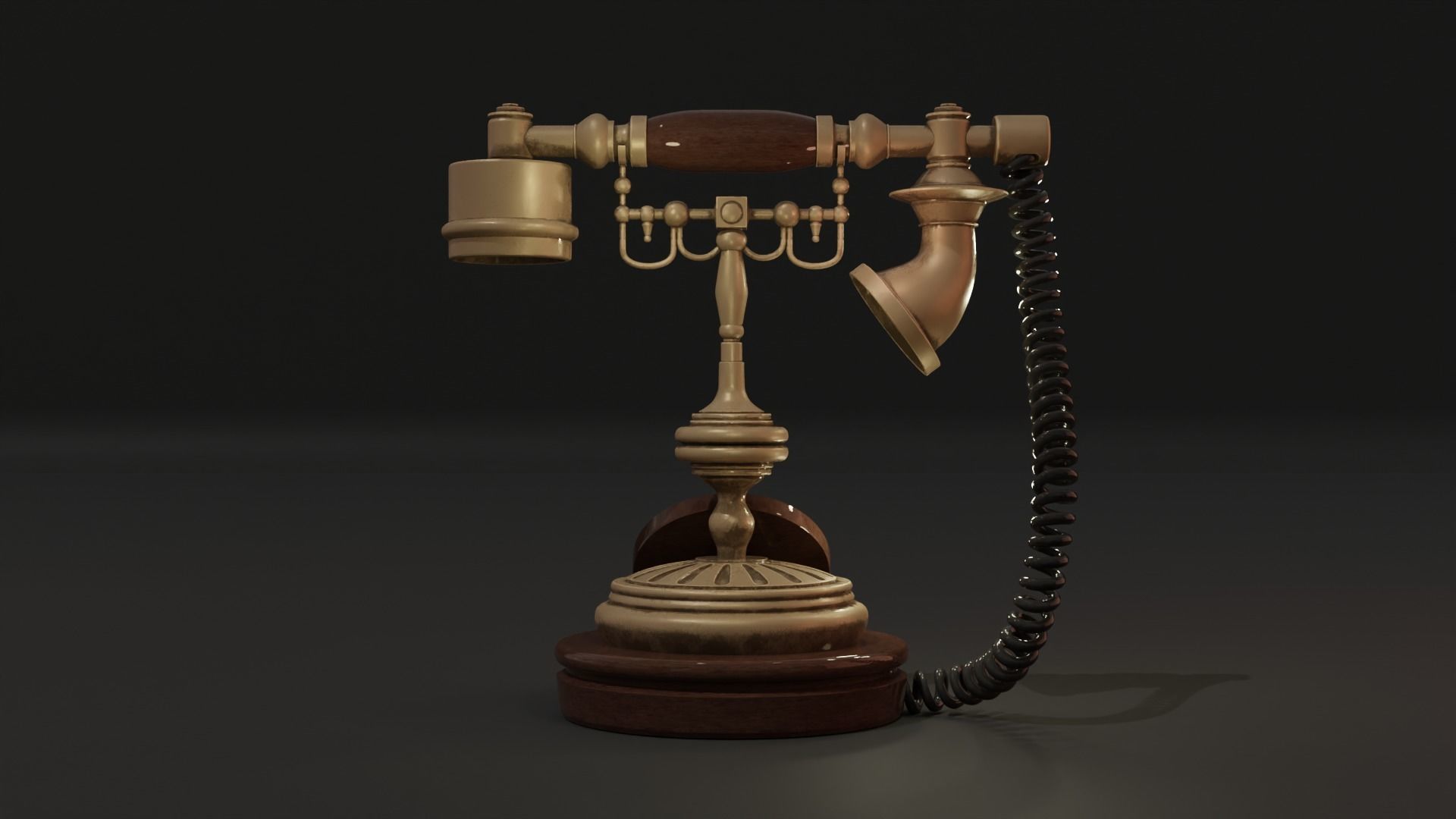 Vintage phone  3D model 3D model_2