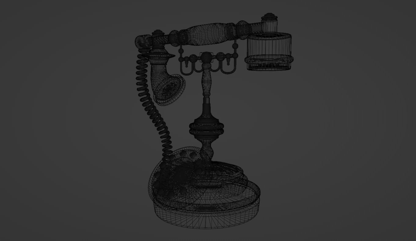 Vintage phone  3D model 3D model_6