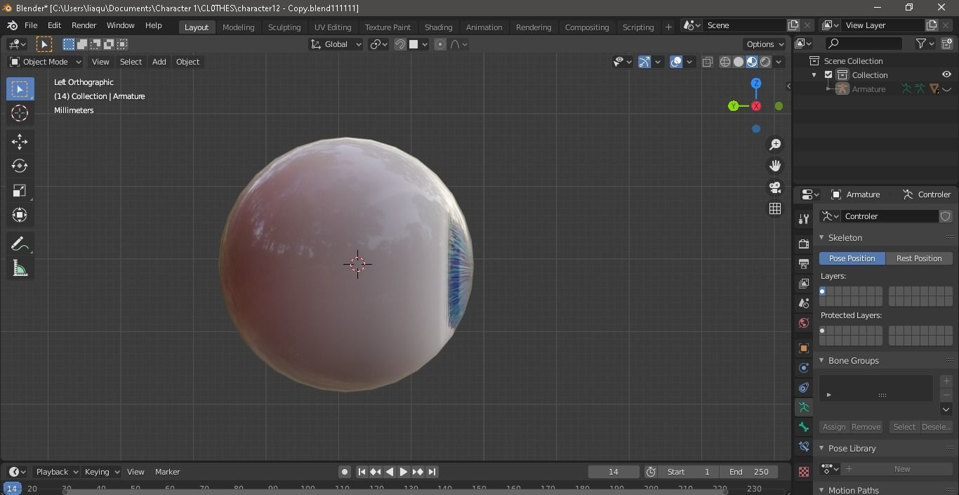 Eyes Rigged Model Low-poly 3D model_1