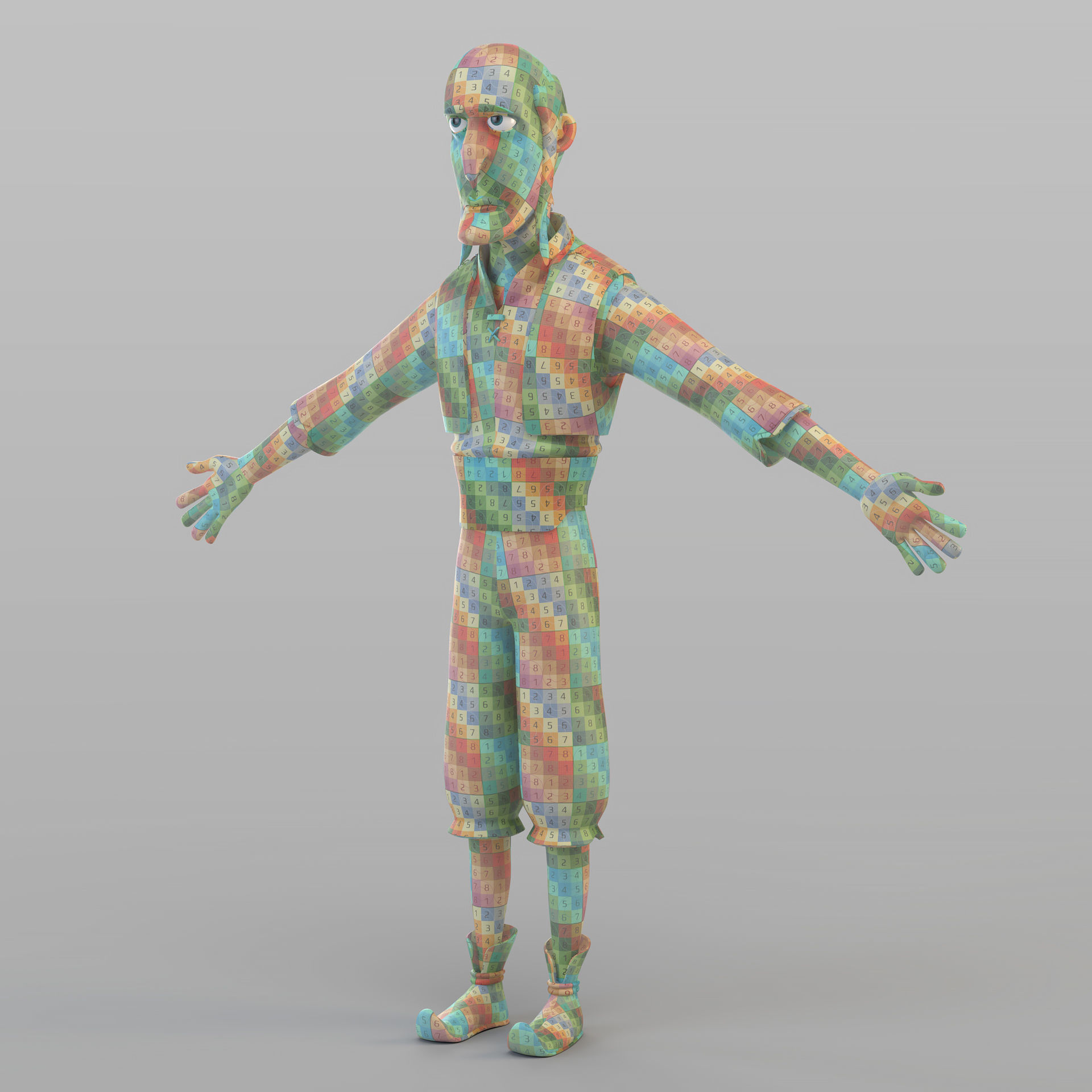 Cartoon Fraud Man 3D model_8