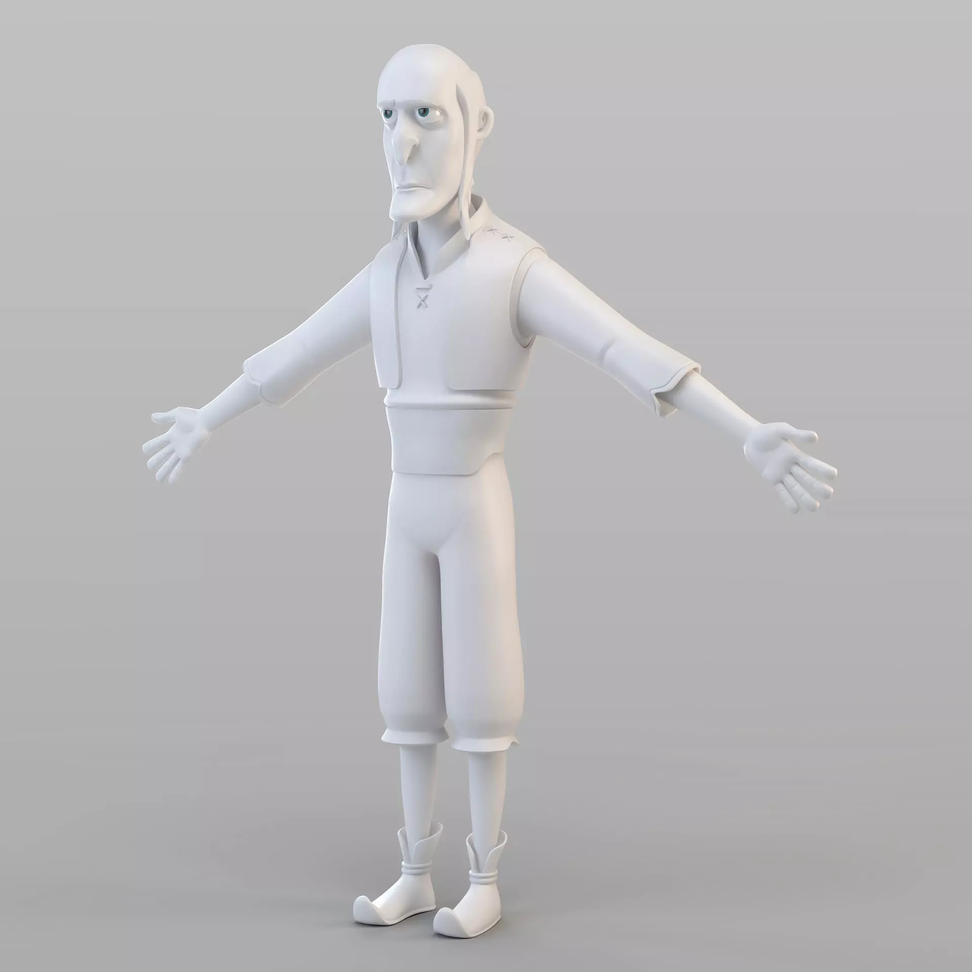 Cartoon Fraud Man 3D model_0
