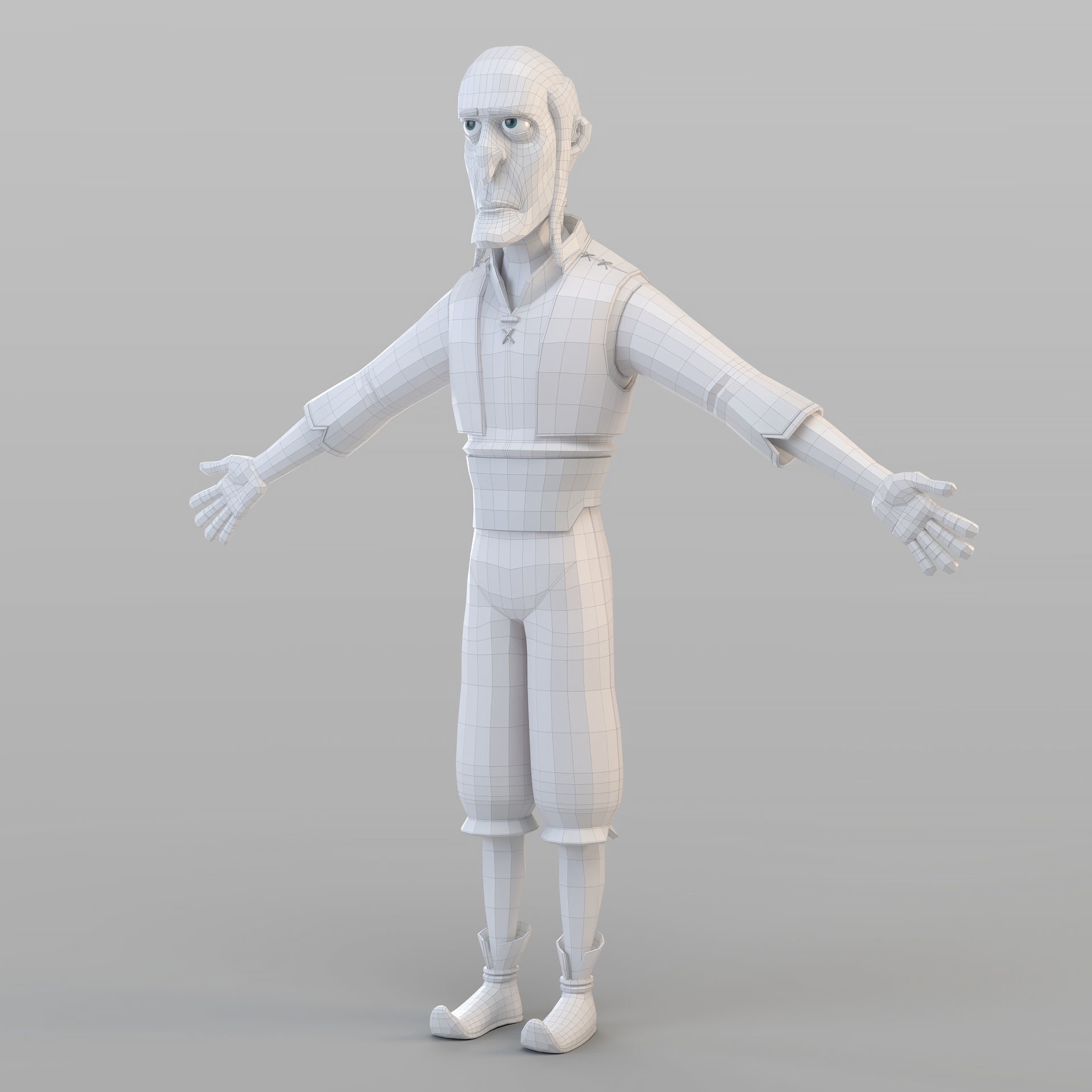 Cartoon Fraud Man 3D model_4