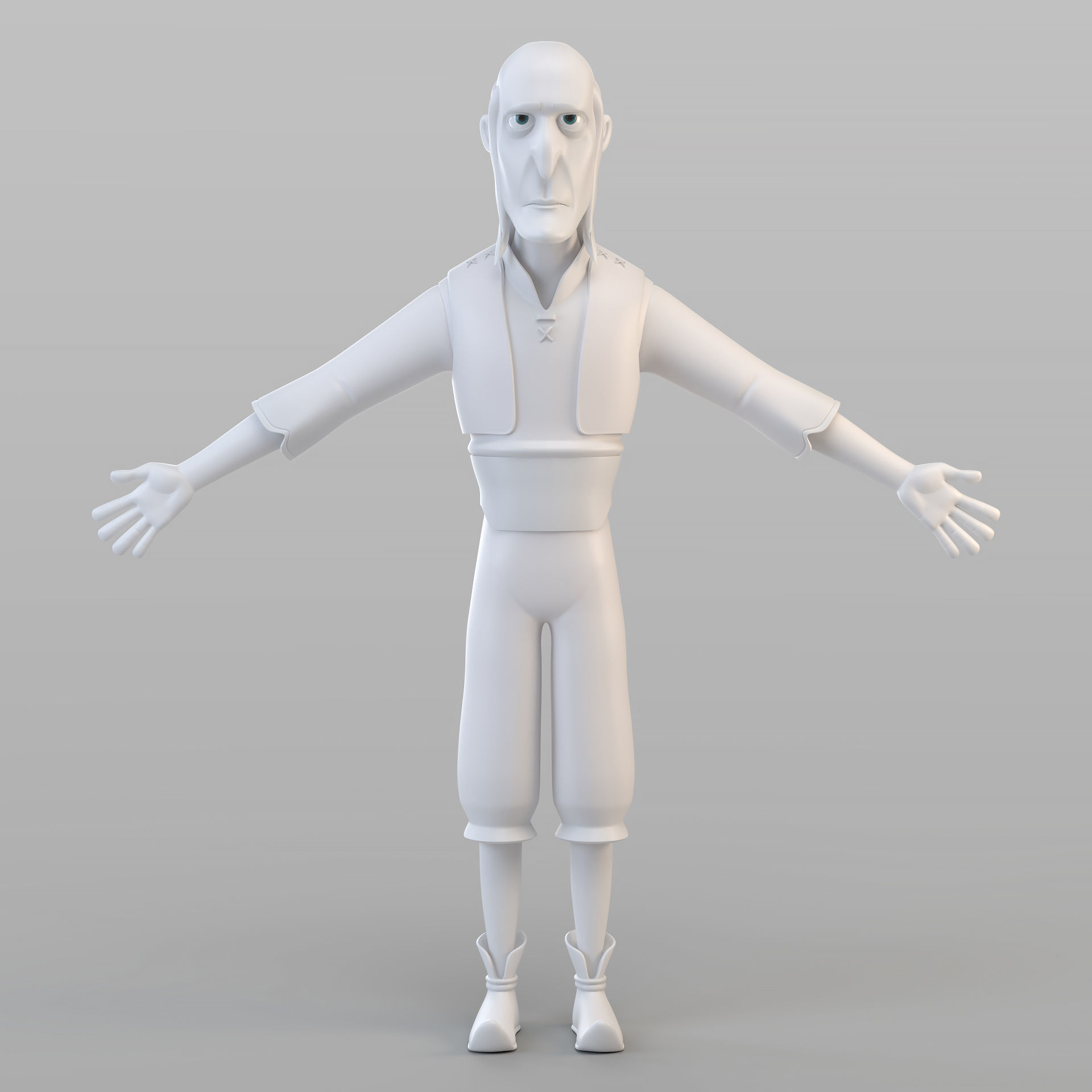 Cartoon Fraud Man 3D model_1