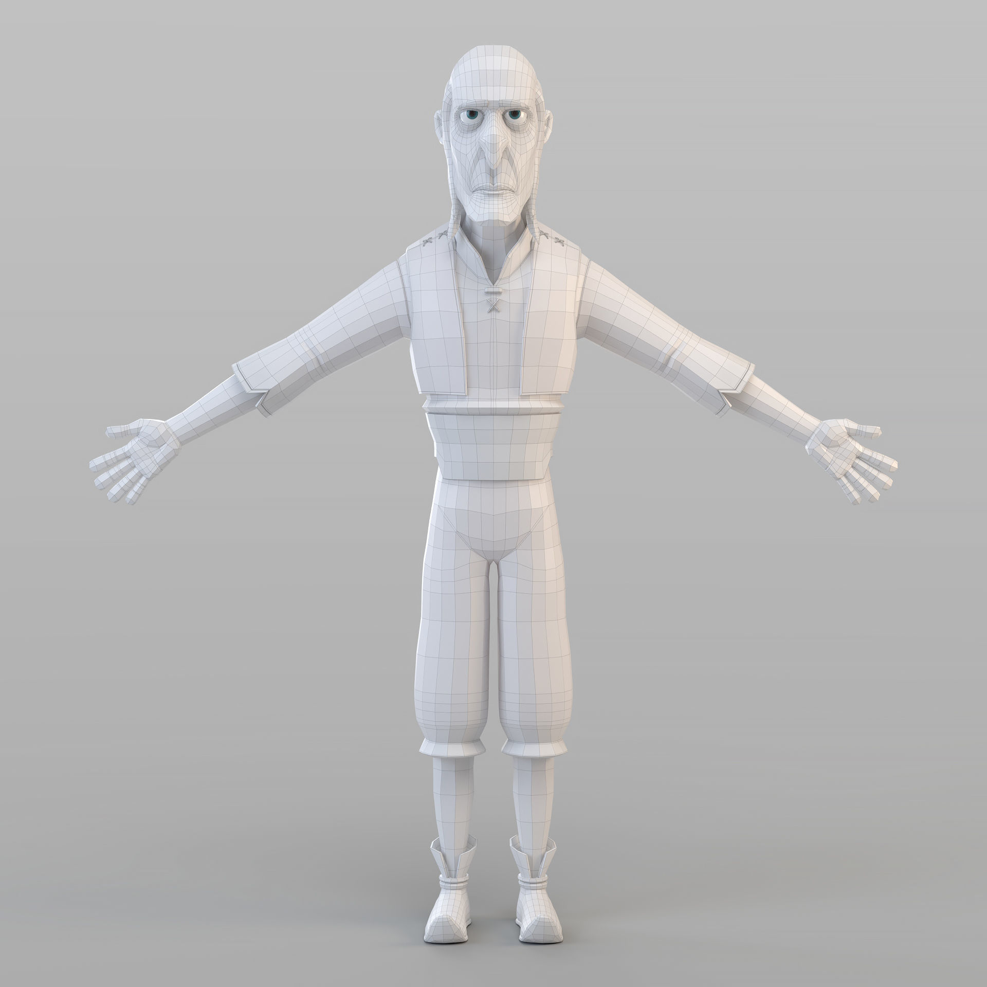 Cartoon Fraud Man 3D model_5