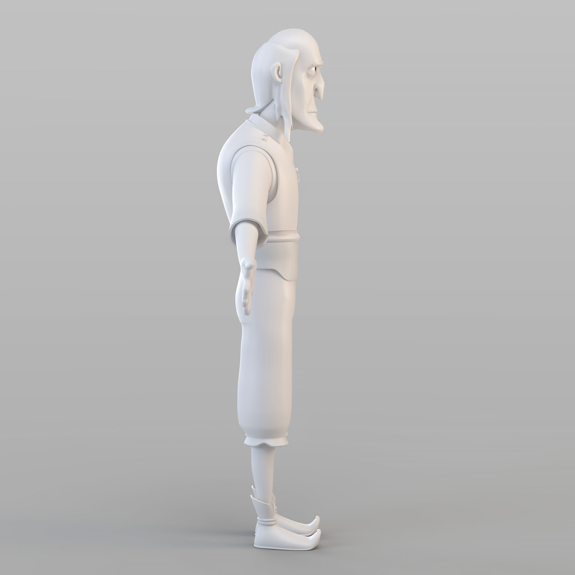 Cartoon Fraud Man 3D model_2