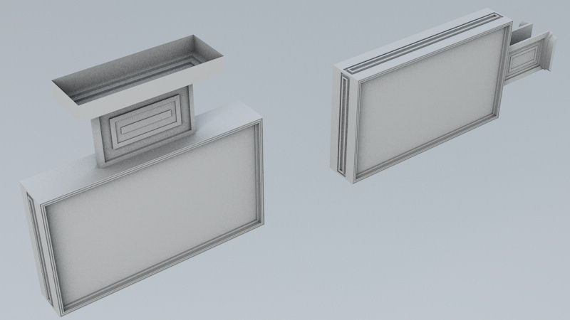 Building Emergency Exit Signs Low-poly 3D model_4