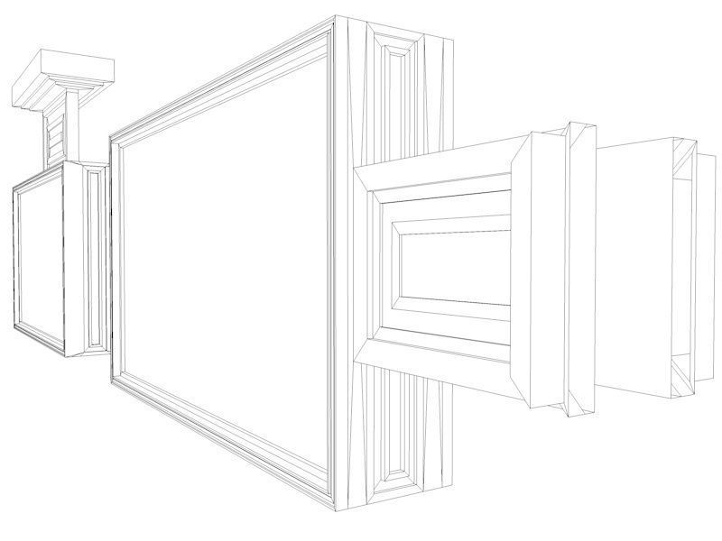 Building Emergency Exit Signs Low-poly 3D model_8