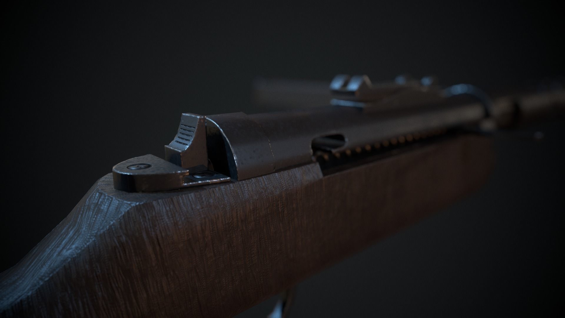 MP-28 Low Poly gun Low-poly 3D model_9