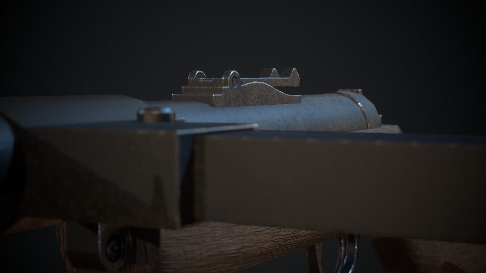 MP-28 Low Poly gun Low-poly 3D model_11