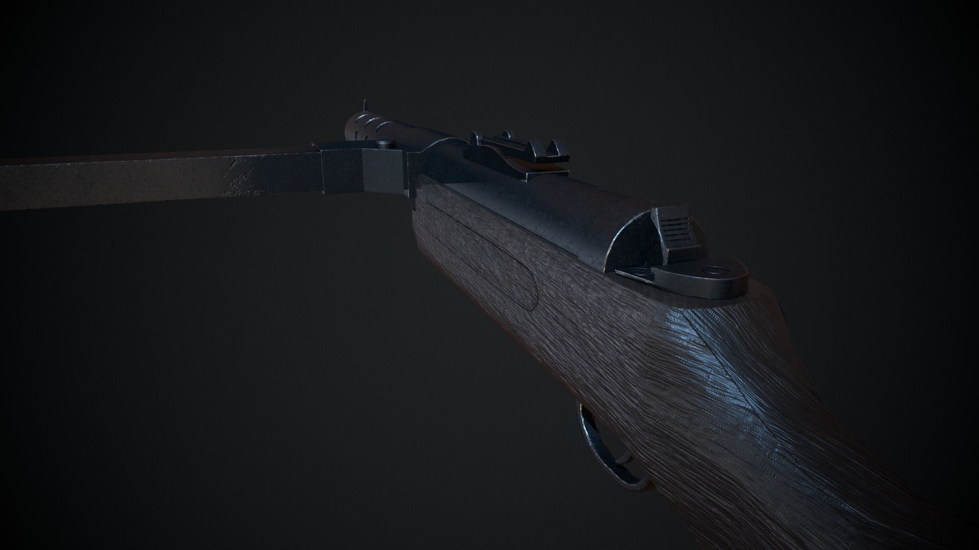 MP-28 Low Poly gun Low-poly 3D model_3