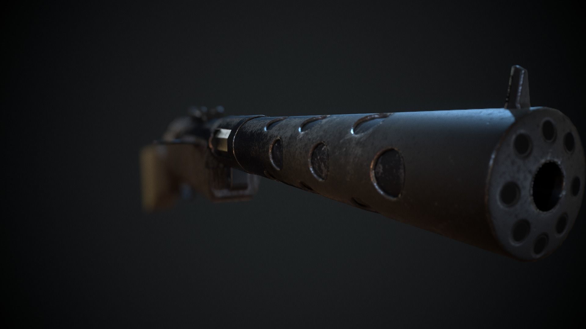 MP-28 Low Poly gun Low-poly 3D model_8