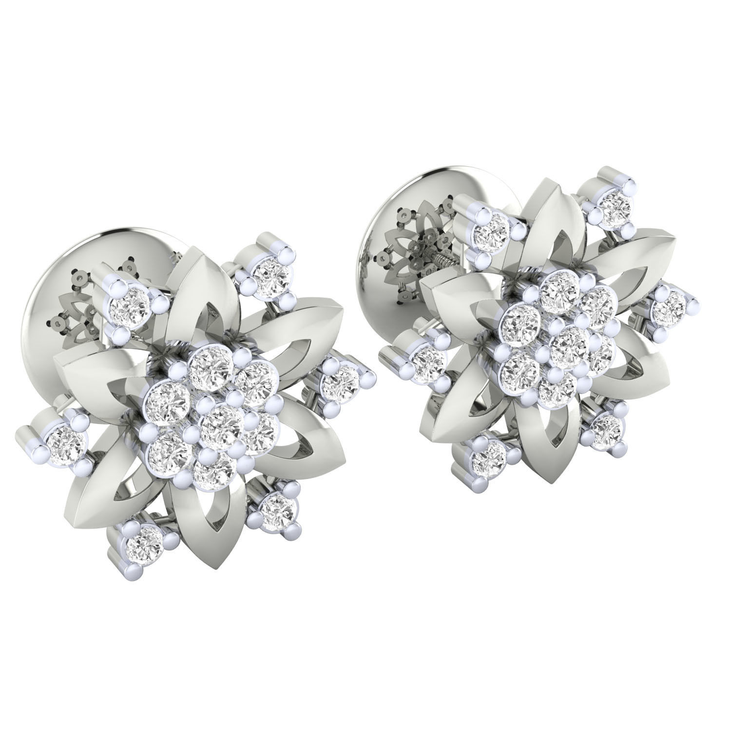 Women earrings 3dm render detail 3D print model 3D print model_6