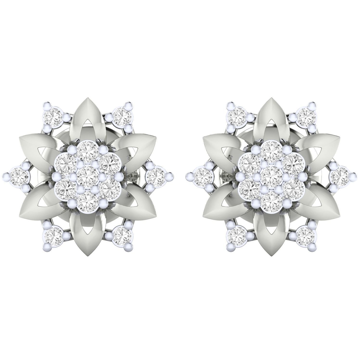 Women earrings 3dm render detail 3D print model 3D print model_10