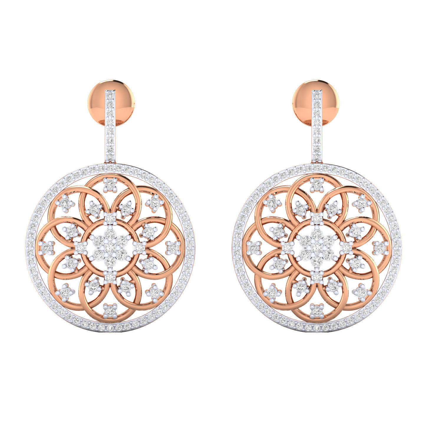 Women earrings 3dm render detail 3D print model