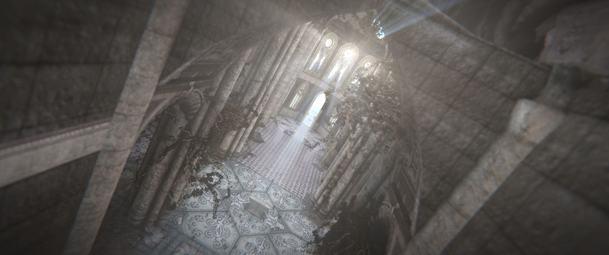 Old Gothic Castle Low-poly 3D model_3