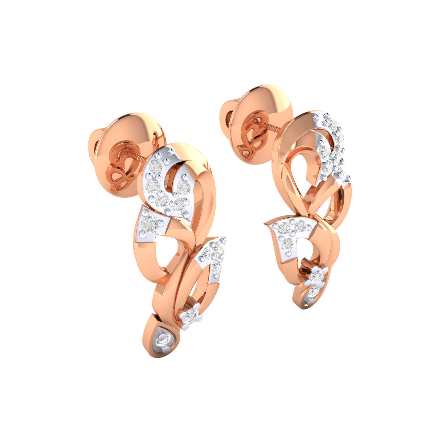 Women earrings 3dm render detail 3D print model 3D print model_1