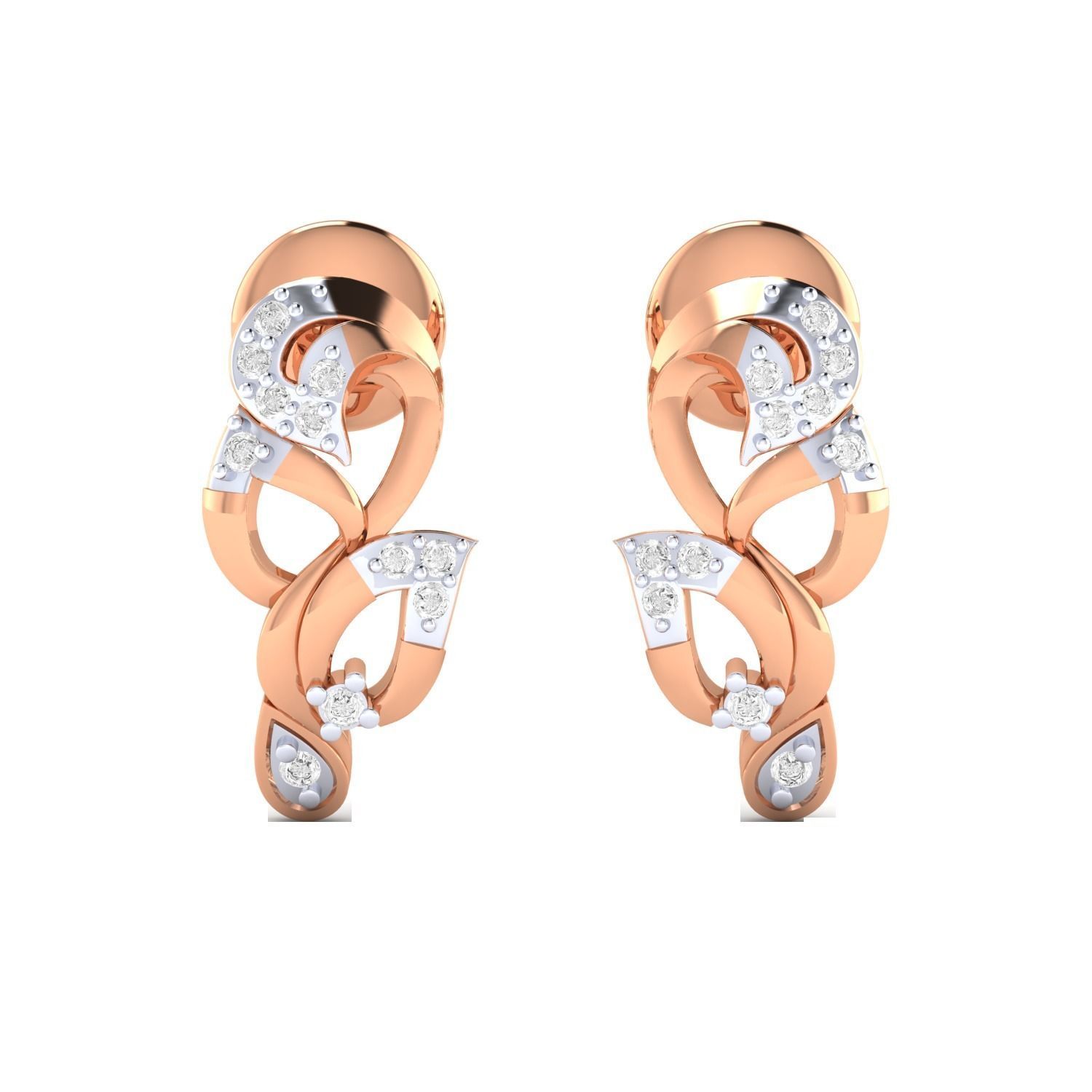 Women earrings 3dm render detail 3D print model 3D print model_8