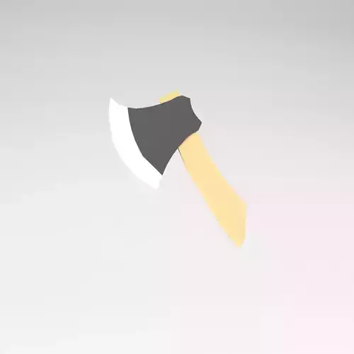 Low Poly Axe 002