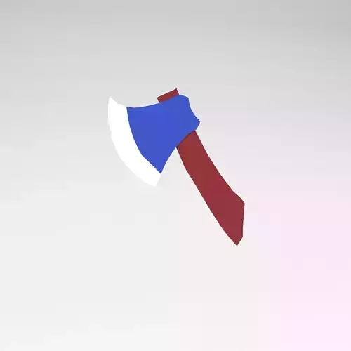 Low Poly Axe 003