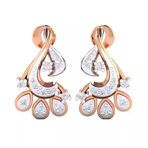 Women earrings 3dm render detail 3D print model