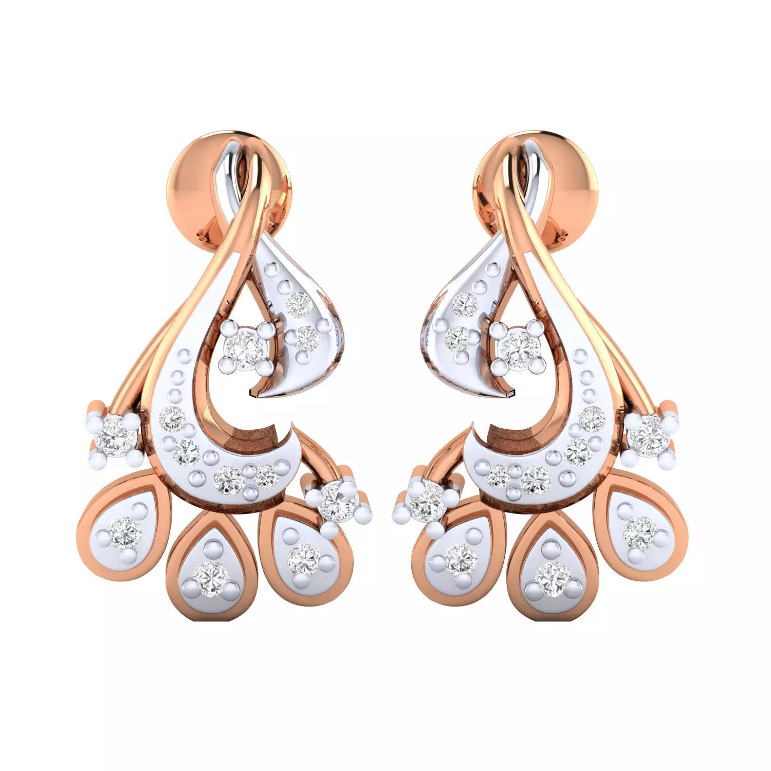Women earrings 3dm render detail 3D print model 3D print model_0