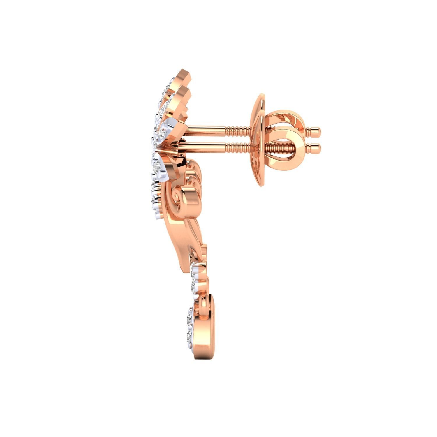 Women earrings 3dm render detail 3D print model 3D print model_12