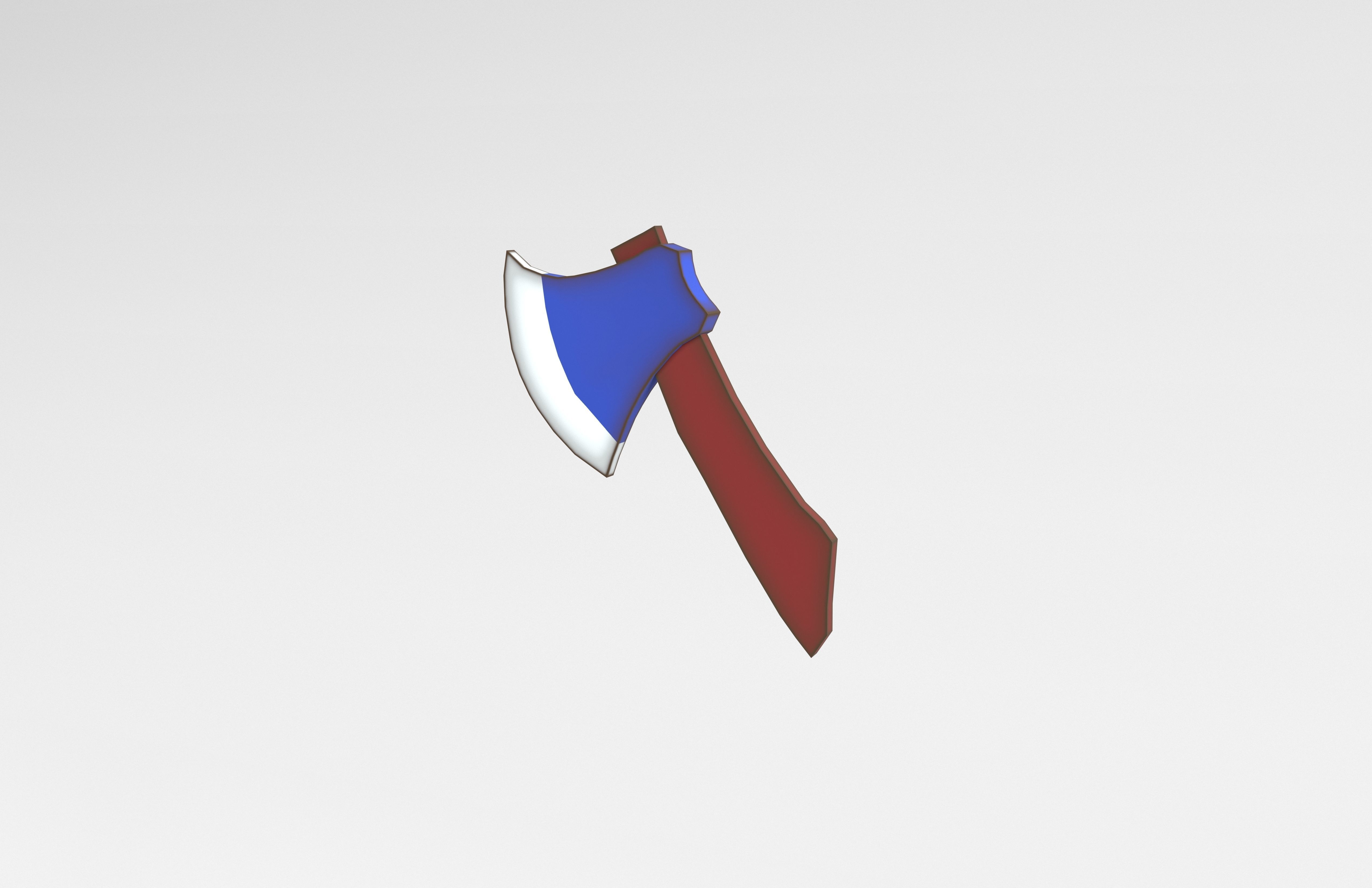 Low Poly Axe 006 Low-poly 3D model_1