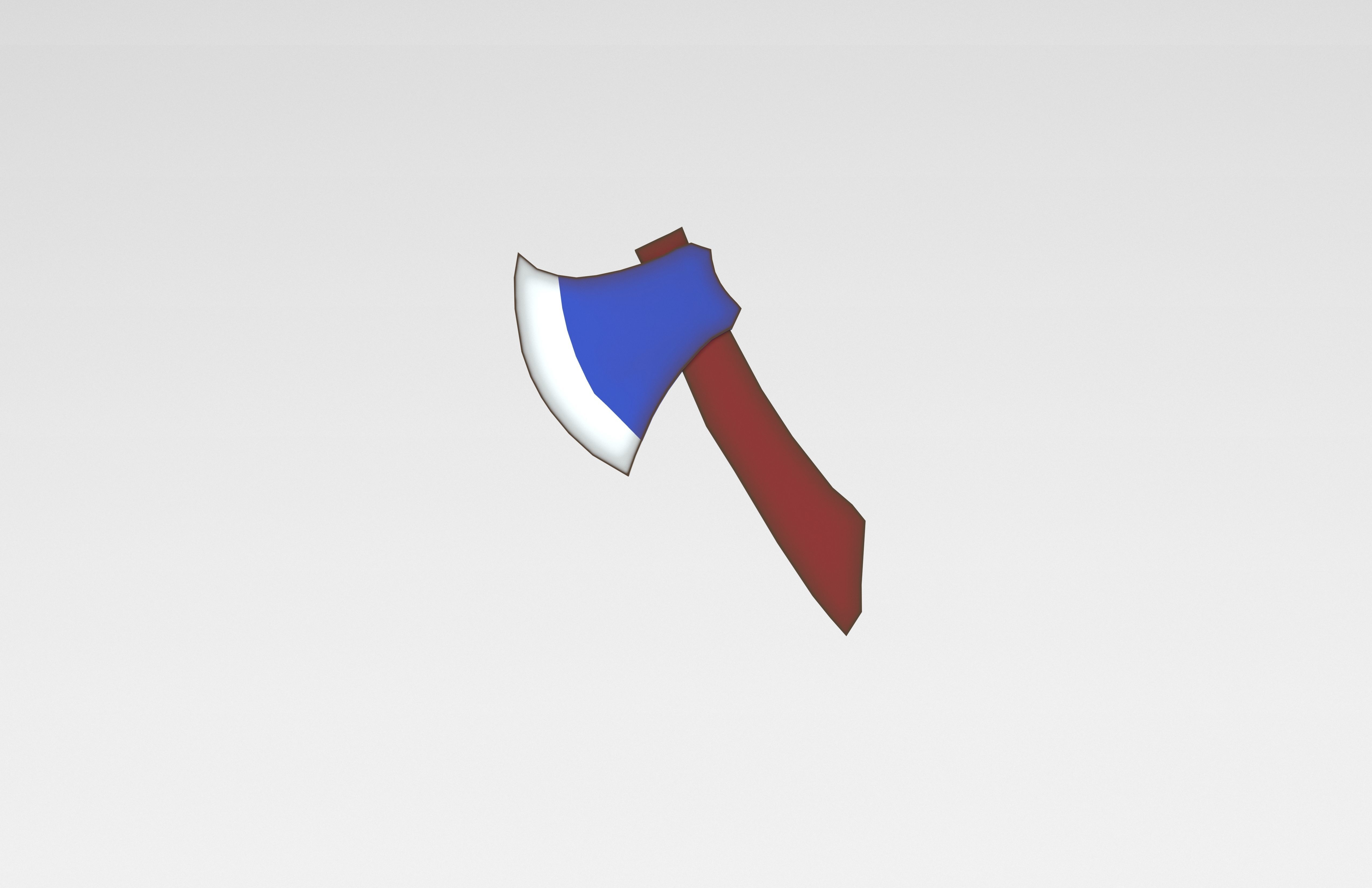 Low Poly Axe 006 Low-poly 3D model_2